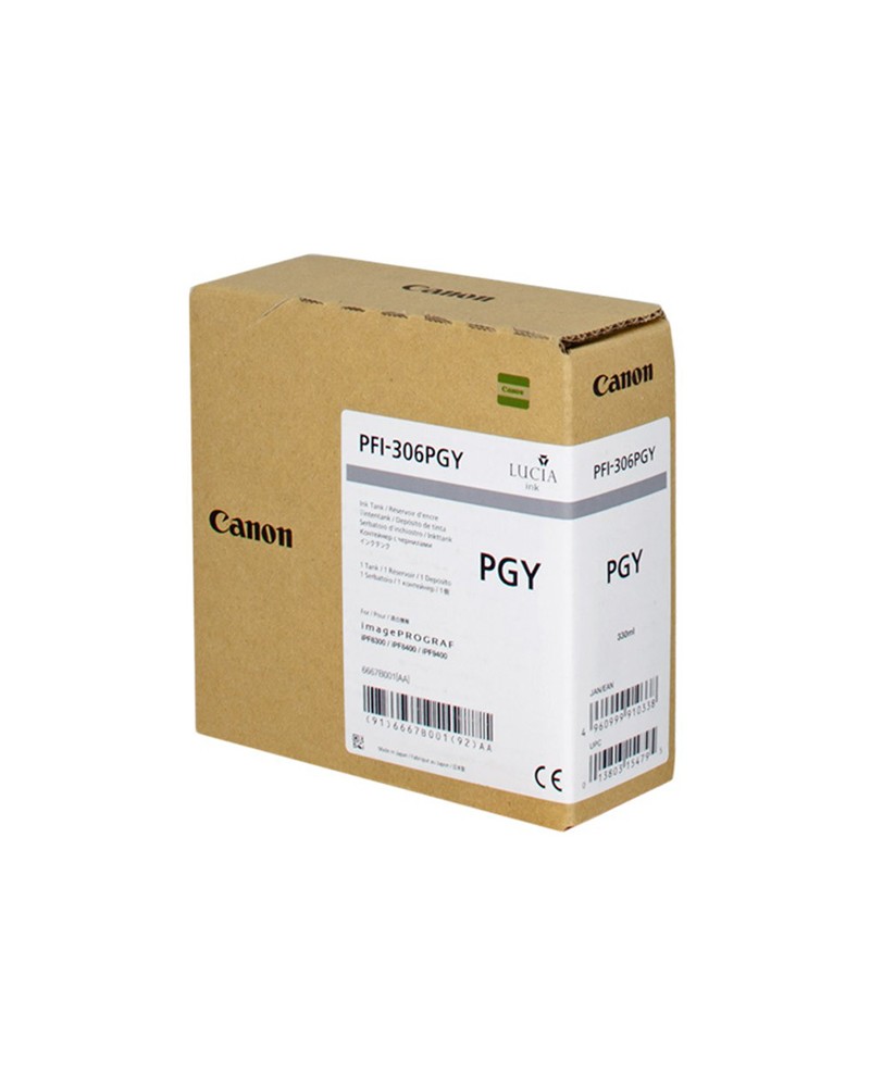 Canon Κασέτα Μελάνης PFI-306 Φωτογραφικό Γκρι by DoctorPrint