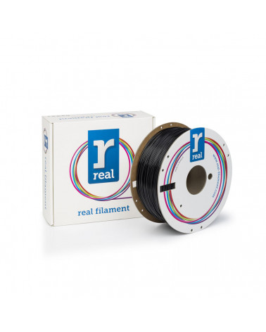 REAL PC PETG 3D Printer Filament - Black - Spool of 1Kg - 1.75mm (REFPCPETGBLACK1000MM175)
