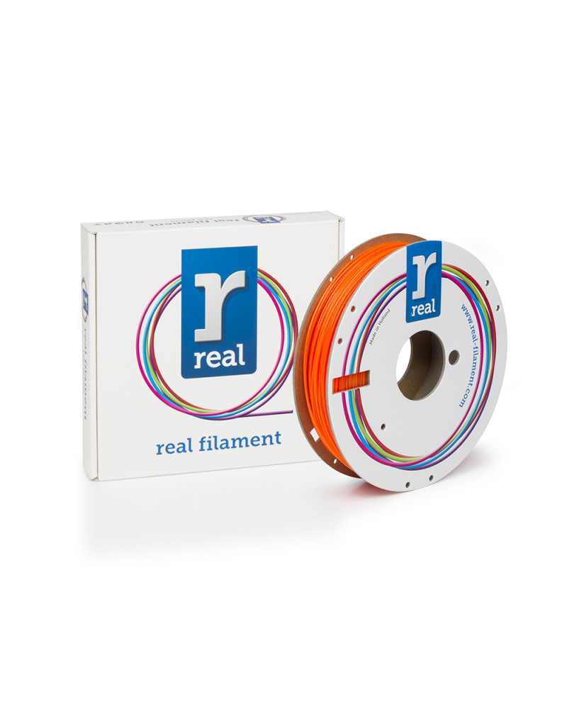REAL PETG 3D Printer Filament - Translucent Orange - spool of 0.5Kg - 1.75mm (REFPETGORANGE500MM175)