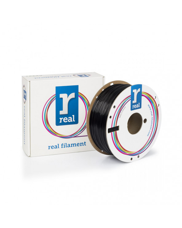 REAL PETG 3D Printer Filament - Black - spool of 1Kg - 1.75mm (REFPETGRBLACK1000MM175)