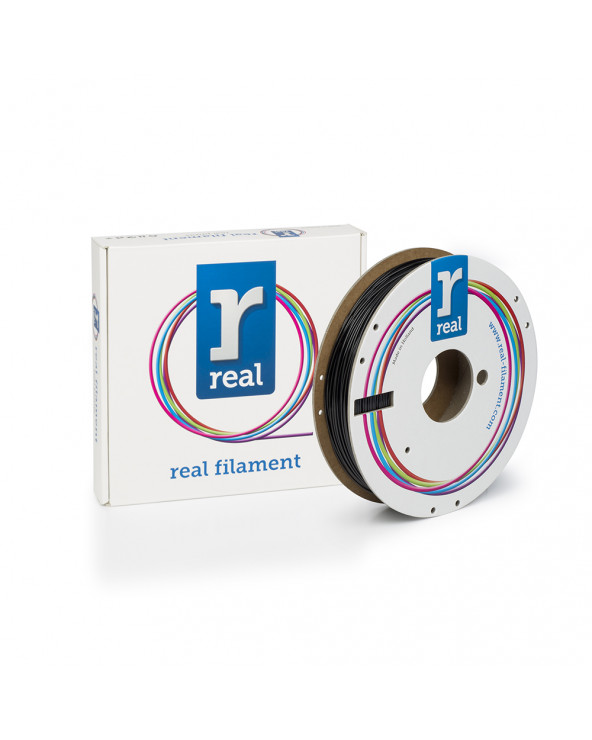REAL PETG 3D Printer Filament - Black - spool of 0.5Kg - 1.75mm (REFPETGSBLACK500MM175)