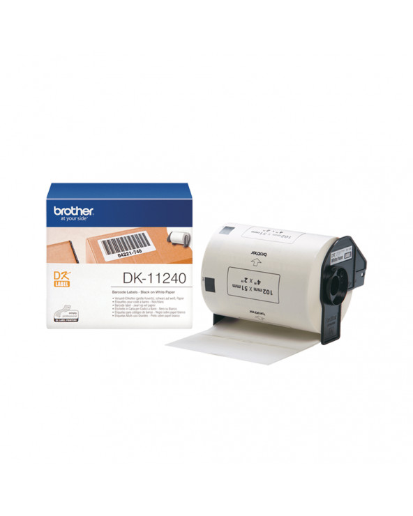 Brother DK-11240 Label Roll – Black on White, 102mm x 51mm (DK11240) (BRODK11240)