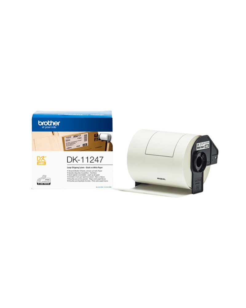 Brother DK-11247 Label Roll – Black on White, 103mm x 164mm (DK11247) (BRODK11247)