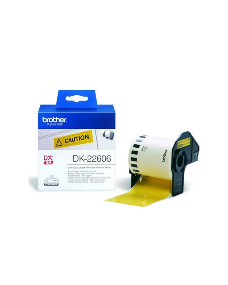 Brother P-touch Endless Label Yellow 15.2m x 62mm (DK22606) (BRODK22606)