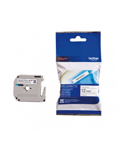 Brother P-touch Non Laminated M-Band Black on White 4m x 12mm (MK231SBZ) (BROMK231SBZ)