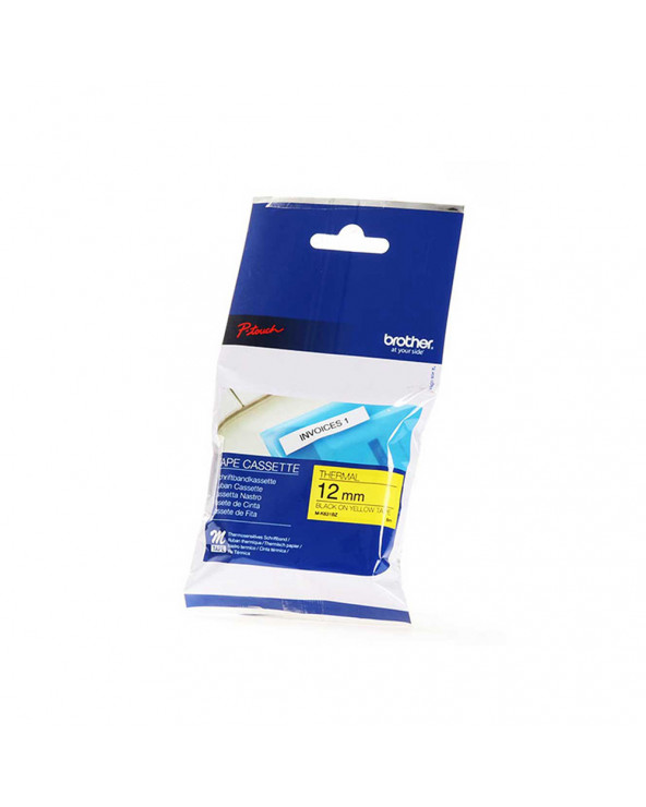 Brother P-touch Non Laminated M-Band Black on Yellow 8m x 12mm (MK631BZ) (BROMK631BZ)