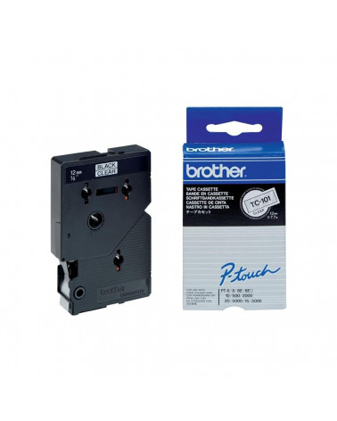 Brother P-touch Laminated Black on Transparent 7,7m x 12mm (TC101) (BROTC101)