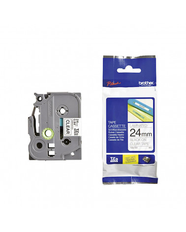 Brother P-Touch Black on Transparent 8m x 24mm (TZE151) (BROTZE151)