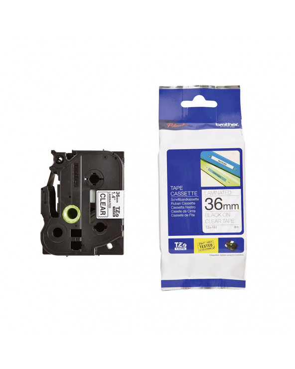 Brother P-Touch Black on Transparent 8m x 36mm (TZE161) (BROTZE161)