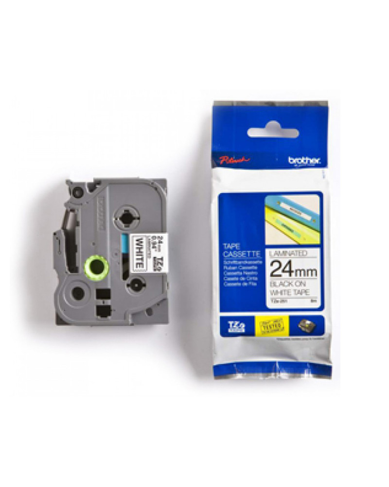 Brother TZe-251 Labelling Tape Cassette – Black on White, 24mm wide (TZE251) (BROTZE251)