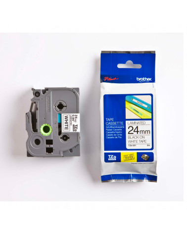 Brother P-Touch Laminated Black on White 8m x 24mm (TZE251CIV) (BROTZE251CIV)