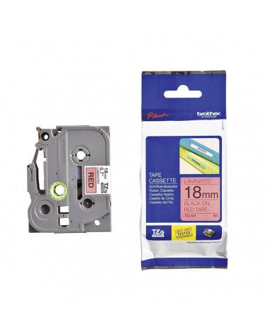 Brother P-Touch Laminated Black on Red 8m x 18mm (TZE441) (BROTZE441)