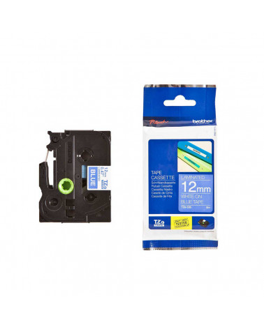 Brother P-Touch Laminated White on Blue 8m x 12mm (TZE535) (BROTZE535)