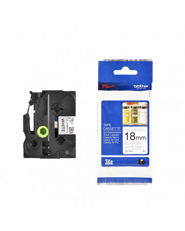 Brother P-Touch Non Laminated Black on White 8m x 18mm (TZEN241) (BROTZEN241)