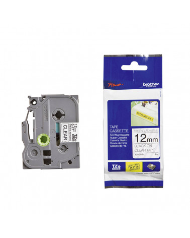 Brother P-Touch Industrial Laminated Black on Transparent 8m x 12mm (TZES131) (BROTZES131)