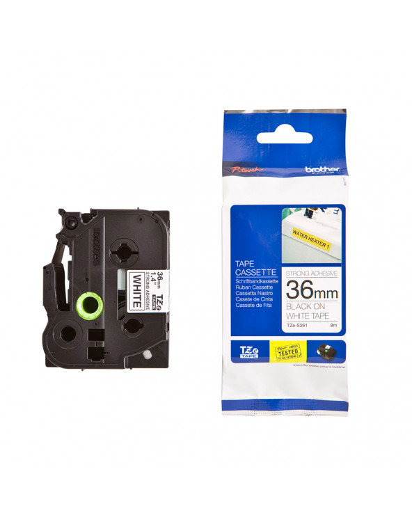 Brother P-Touch Industrial Laminated Black on White 8m x 36mm (TZES261) (BROTZES261)