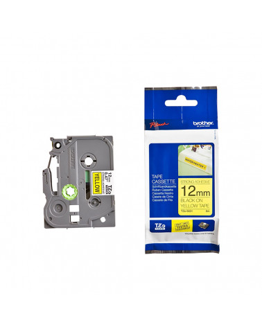Brother P-Touch Industrial Laminated Black on Yellow 8m x 12mm (TZES631) (BROTZES631)