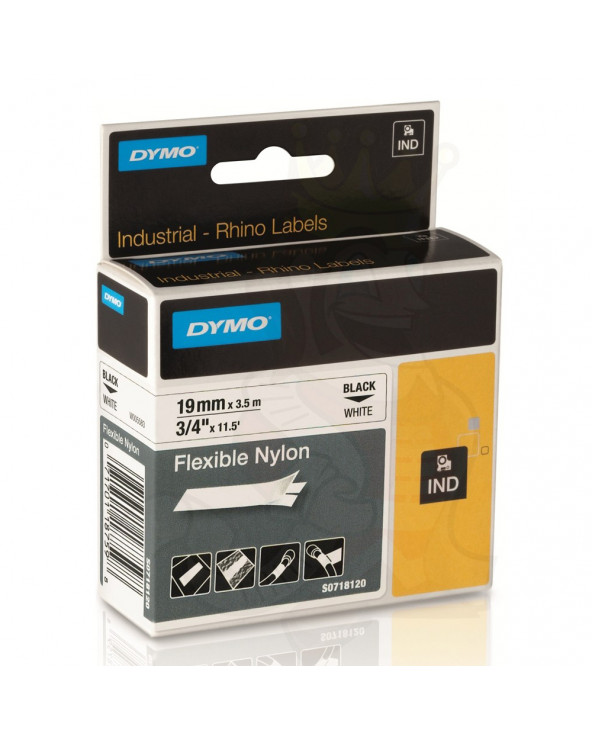 Ταινία Ετικετογράφου DYMO Flexible Nylon 18759 (Μαύρα Γράμματα σε Λευκό Φόντο) (S0718120) (DYMO18759)