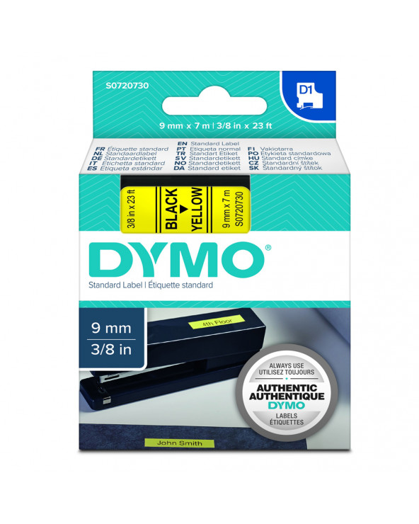 Ταινία Ετικετογράφου DYMO Standard 40918 9 mm x 7 m (Μαύρα Γράμματα σε Κίτρινο Φόντο) (S0720730) (DYMO40918)