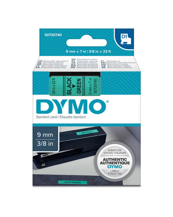 Ταινία Ετικετογράφου DYMO Standard 40919 9 mm x 7 m (Μαύρα Γράμματα σε Πράσινο Φόντο) (S0720740) (DYMO40919)