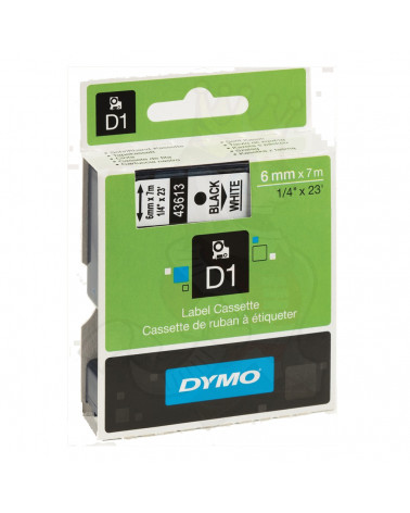 Ταινία Ετικετογράφου DYMO D1 (Μαύρα Γράμματα σε Λευκό Φόντο) (S0720780) (DYMO43613)