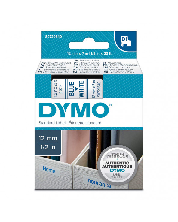 Ταινία Ετικετογράφου DYMO Standard 45014 12 mm x 7 m (Μπλέ Γράμματα σε Λευκό Φόντο) (S0720540) (DYMO45014)
