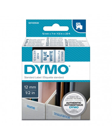 Ταινία Ετικετογράφου DYMO Standard 45014 12 mm x 7 m (Μπλέ Γράμματα σε Λευκό Φόντο) (S0720540) (DYMO45014)