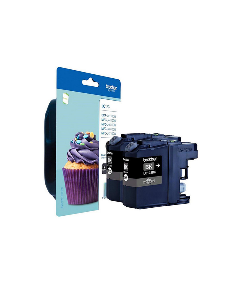 Brother Inkjet Black Cartridge (LC123BKBP2DR) (BRO-LC-123BKBP2DR)