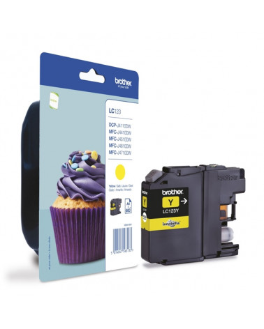 Brother Μελάνι Inkjet LC-123Y (LC-123Y) (BRO-LC-123Y)