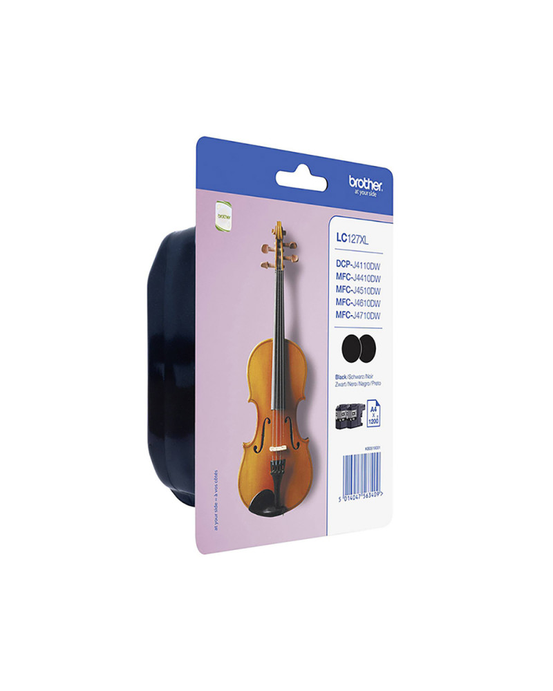 Brother Inkjet Black Cartridge (LC-127XLBKBP2DR) (BRO-LC-127XLBKBP2DR)