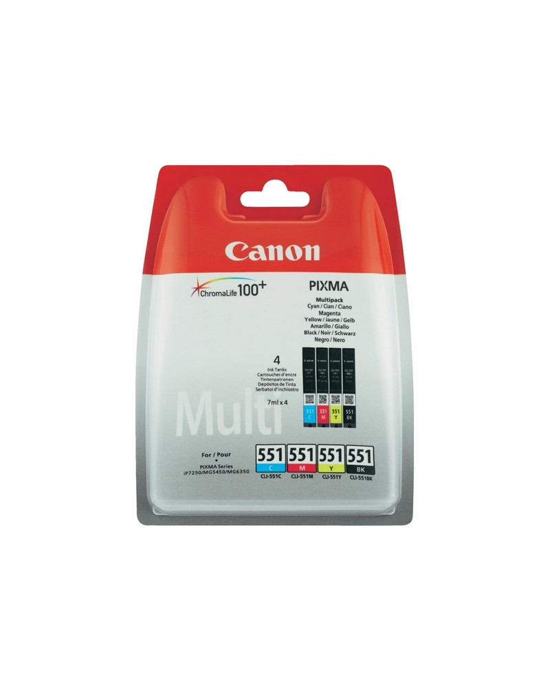 Canon Μελάνι Inkjet CLI-551MPK Multipack  (6509B009) (CANCLI-551MPK)