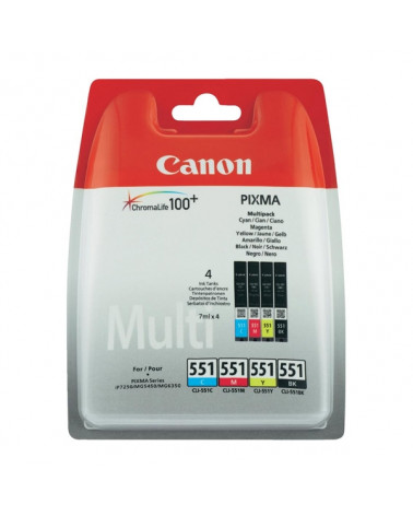 Canon Μελάνι Inkjet CLI-551MPK Multipack  (6509B009) (CANCLI-551MPK)