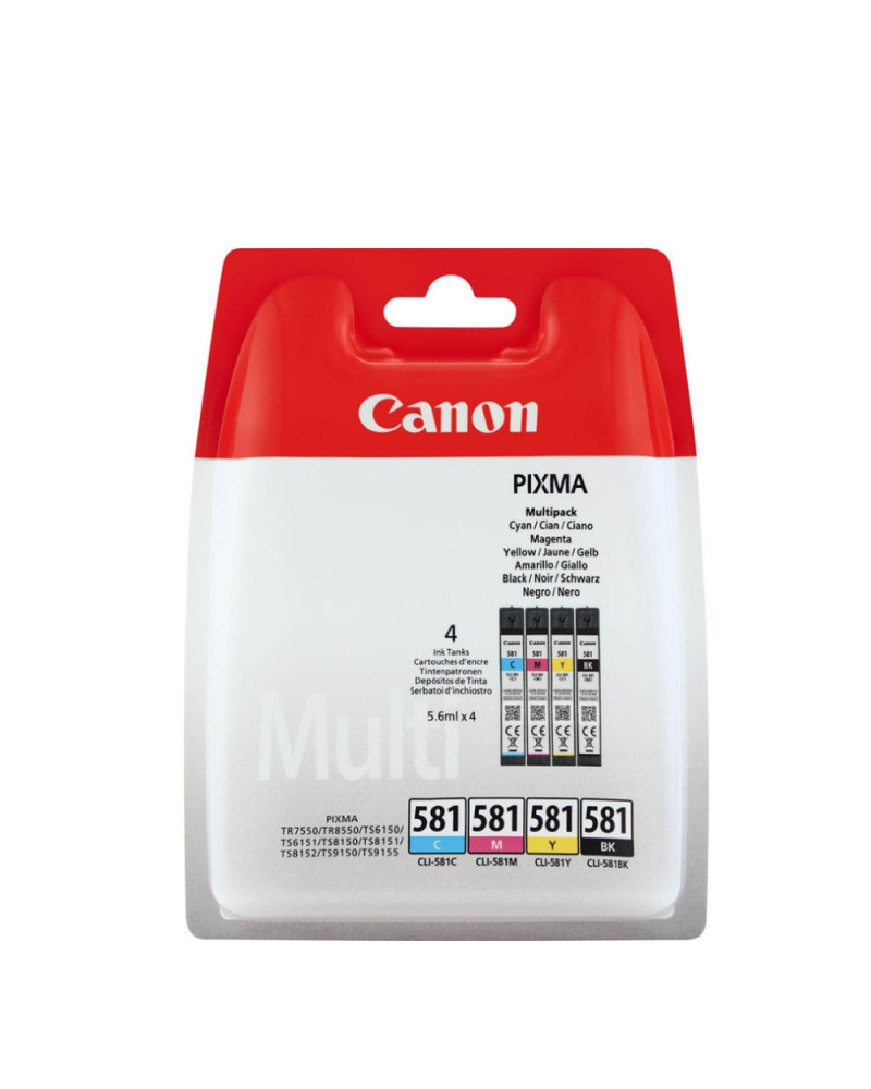 Canon Μελάνι Inkjet CLI-581MPK BK/C/M/Y (2103C004) (CANCLI-581MPK)