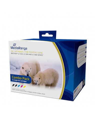 Inkjet MEDIARANGE Συμβατό για Εκτυπωτές Brother (Multipack) (LC-1220/LC-1240/LC-1280) (MRB1240)