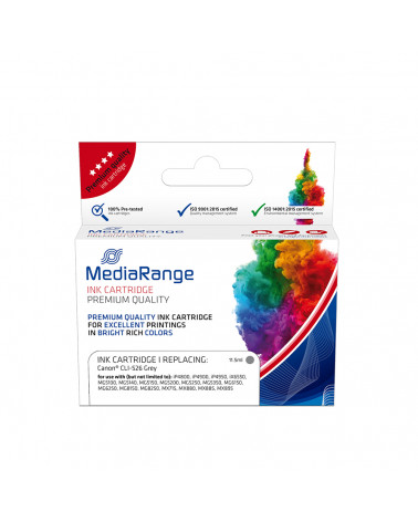 Inkjet MEDIARANGE Συμβατό για Εκτυπωτές Canon (Grey) (CLI-526G) (MRCC526GY)