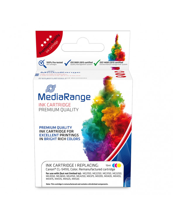 Inkjet MEDIARANGE Συμβατό για Εκτυπωτές Canon Tricolor (with chip) (CL-541XL) (MRCC541CMYXL)