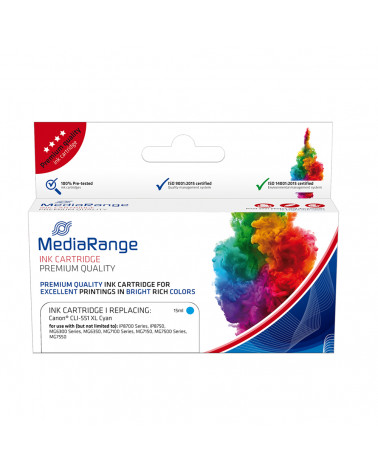 Inkjet MEDIARANGE Συμβατό για Εκτυπωτές Canon (Cyan) (CLI-551CXL) (MRCC551CXL)