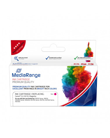 Inkjet MEDIARANGE Συμβατό για Εκτυπωτές Canon (Magenta) (CLI-551MXL) (MRCC551MXL)