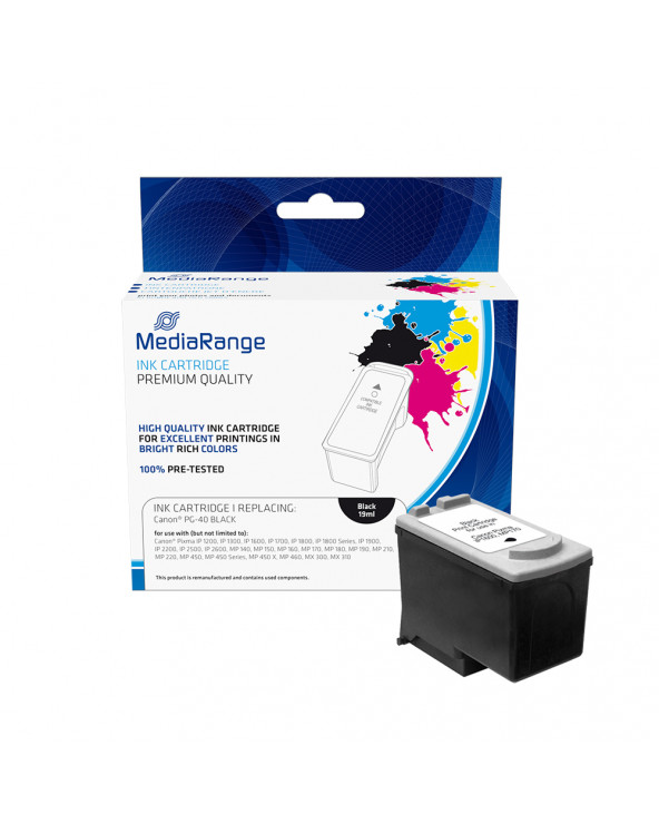 Inkjet MEDIARANGE Συμβατό για Εκτυπωτές Canon (Black) (PG-40) (0615B001) (MRCP40BK)