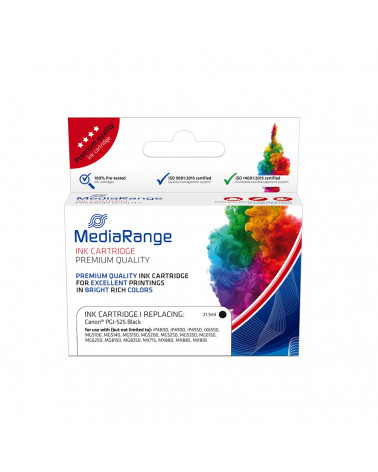 Inkjet MEDIARANGE Συμβατό για Εκτυπωτές Canon (Black) (PGI-525BK) (MRCP525BK)