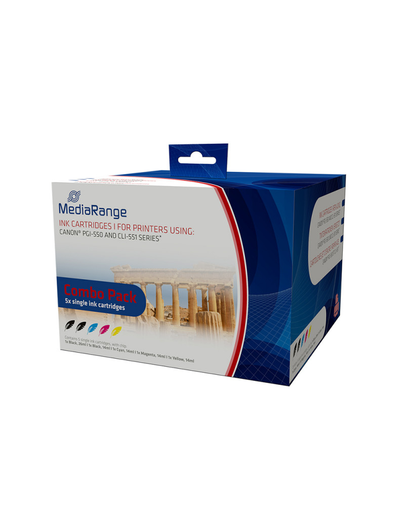 Inkjet MEDIARANGE Συμβατό για Εκτυπωτές Canon (Multipack) (PGI-550, CLI-551) (MRCP550C551)