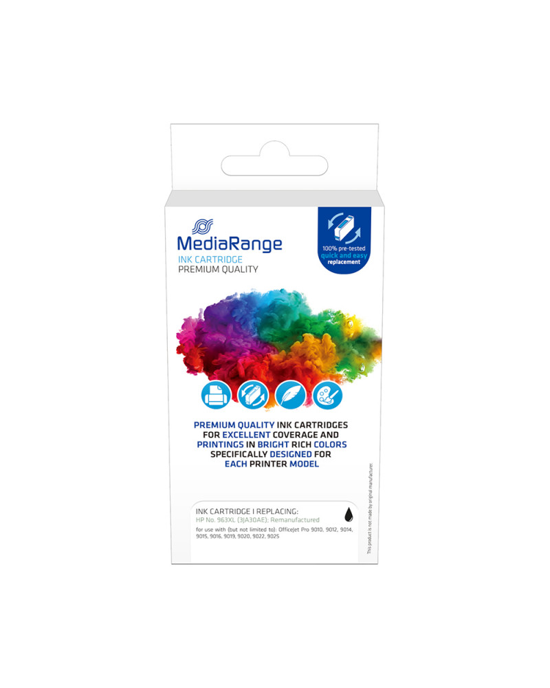 Inkjet MEDIARANGE Συμβατό για Εκτυπωτές HP (Black) (No.963XL) (3JA30AE) (MRHP963XLBK)