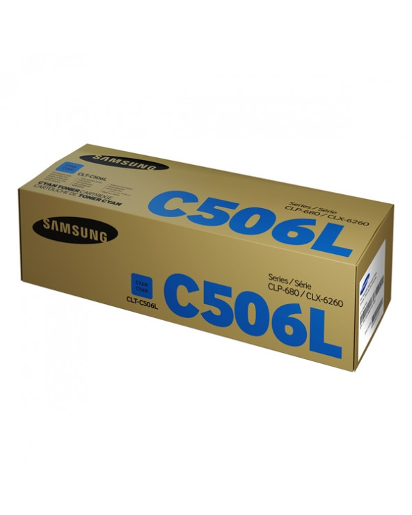 Samsung CLT-C506L High Yield Cyan Toner Cartridge (SU038A) (HPCLTC506L)