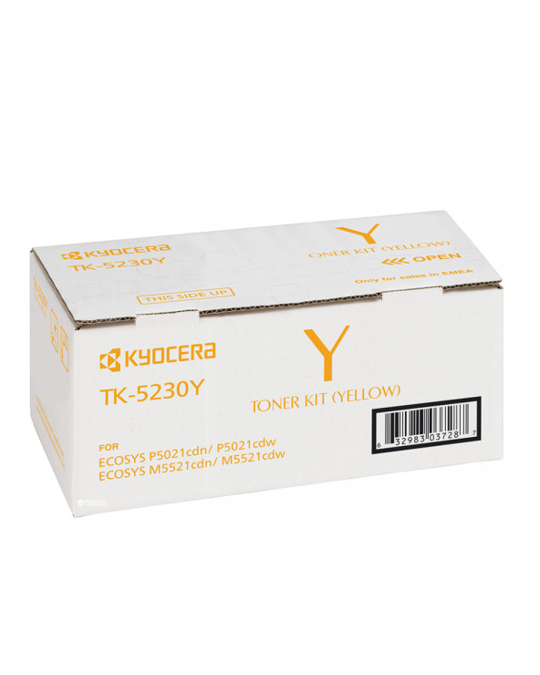 KYOCERA ECOSYS M5521MFP/P5021 TONER HC YELLOW (TK-5230Y) (KYOTK5230Y)