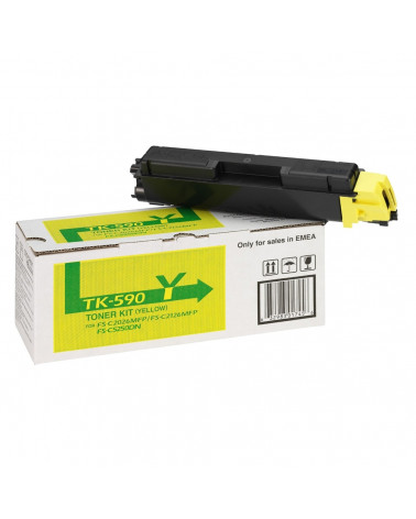 KYOCERA FS-C2026MFP ECOSYS P6026CDN/M6026CDN/M6526CDN/M6026CIDN/M6526CIDN YELLOW TONER (5k) (TK-590Y) (KYOTK590Y)