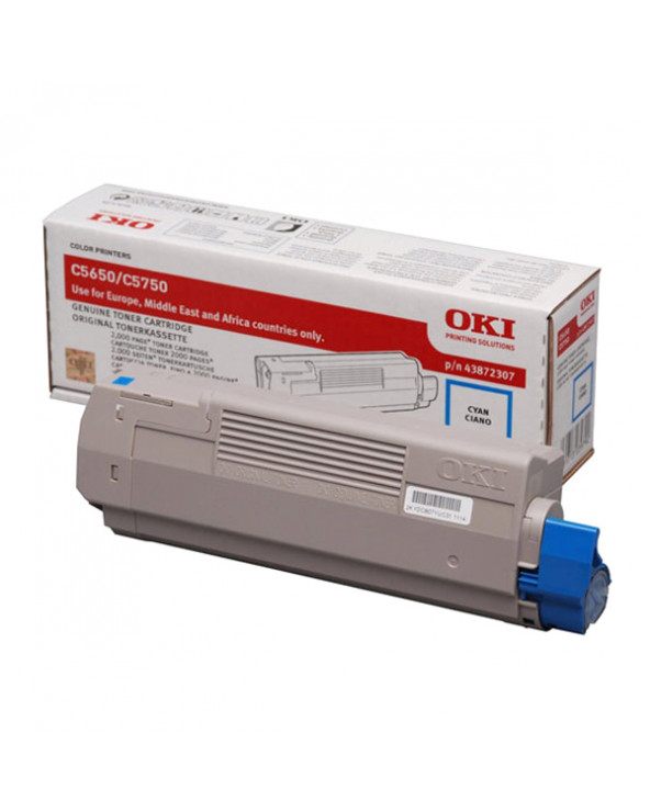 OKI C5650/C5750 TNR CYAN 2K (43872307) (OKI-5650-C)