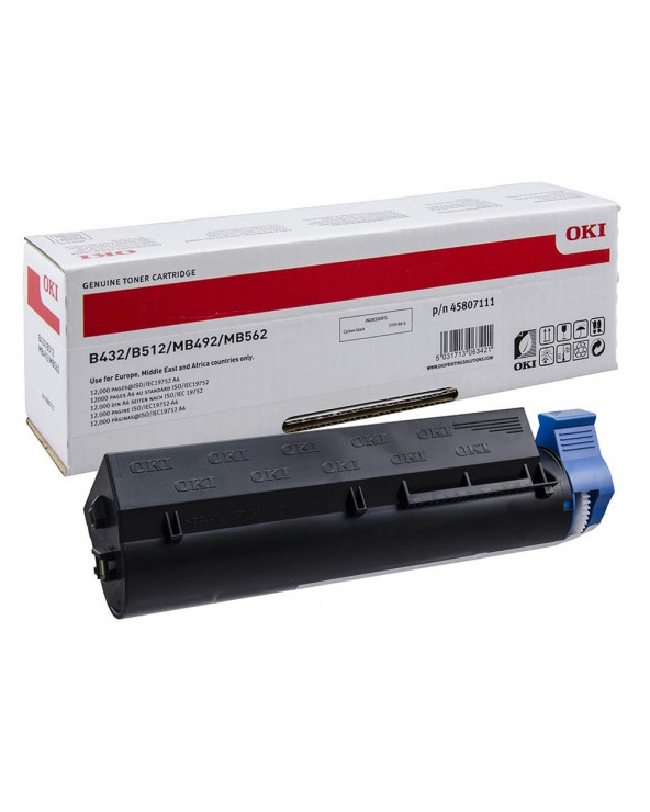OKI B432/B512/MB492/MB562 TONER BLACK EHC 12k (45807111) (OKI-B432-B)