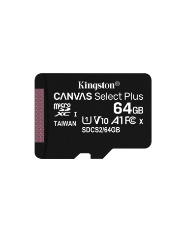 KINGSTON Memory Card MicroSD SDCS2/64GBSP, Class 10,no SD Adapter