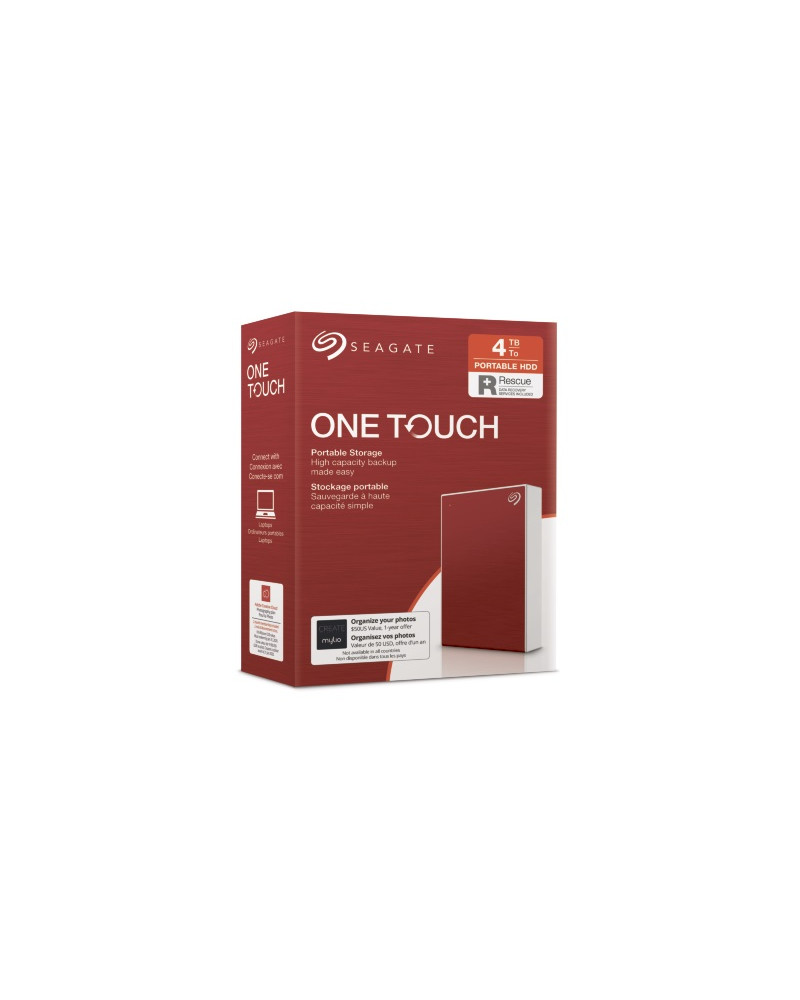 SEAGATE  HDD EXT. OneTouch HDD 4TB, STKC4000403, USB3.0, 2.5'', RED