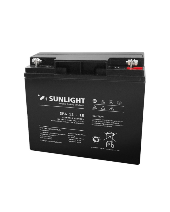 BATTERY VRLA RECHARGABLE  12V-18AH FOR UPS NEW